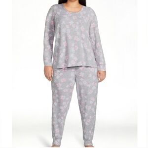 Joyspun Ribbed Floral Pajama Set XL